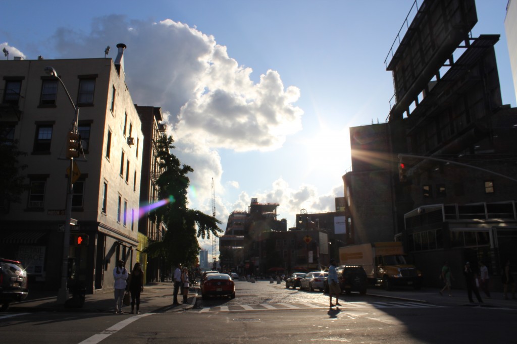 In the Meat Packing District in Manhattan, on the West Side... Sunbeams, as the sun was starting to go down in the summer. (2013)